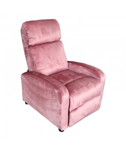 Πολυθρόνα relax Norva pakoworld βελούδο σε σάπιο μήλο απόχρωση 68.5x86x100εκ