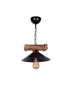 Φωτιστικό οροφής Arique pakoworld Ε27 μέταλλο μαύρο Φ25x70εκ