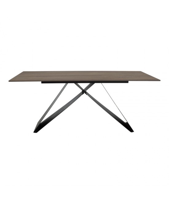 Τραπέζι Sabrina pakoworld sintered stone καρυδί-μαύρο 180x90x75εκ Τραπέζι Sabrina pakoworld sintered stone καρυδί-μαύρο 180x90x75εκ