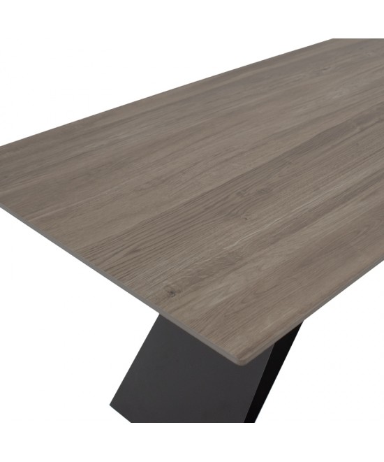 Τραπέζι Sabrina pakoworld sintered stone καρυδί-μαύρο 180x90x75εκ Τραπέζι Sabrina pakoworld sintered stone καρυδί-μαύρο 180x90x75εκ