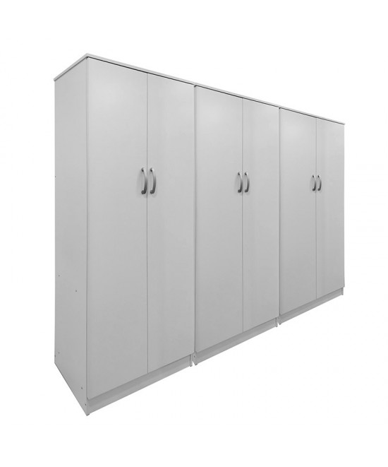 Ντουλάπα εξάφυλλη Lego ΙΙ pakoworld λευκή 240x42x180εκ