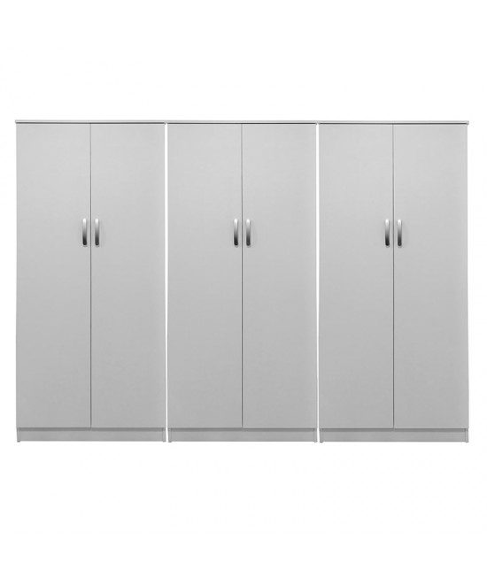 Ντουλάπα εξάφυλλη Lego ΙΙ pakoworld λευκή 240x42x180εκ