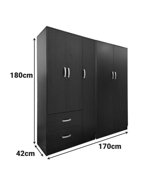 Ντουλάπα πεντάφυλλη Lego Ι pakoworld wenge 170x42x180εκ Ντουλάπα πεντάφυλλη Lego Ι pakoworld wenge 170x42x180εκ
