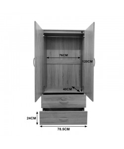 Ντουλάπα εξάφυλλη με συρτάρια Lego pakoworld sonoma 240x42x180εκ Ντουλάπα εξάφυλλη με συρτάρια Lego pakoworld sonoma 240x42x180εκ