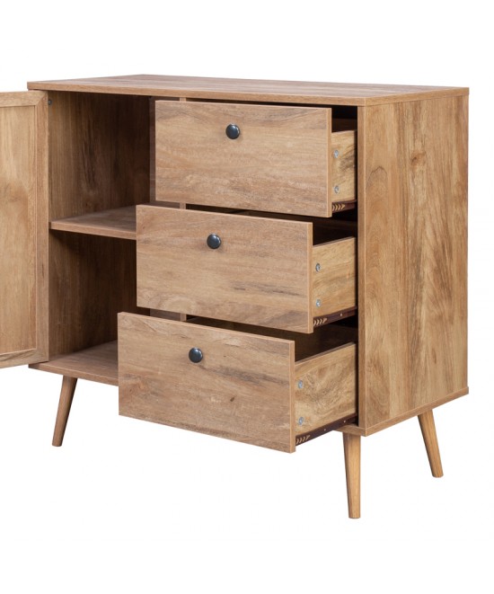 Μπουφές Oslo pakoworld σε sonoma απόχρωση 85x39x79εκ