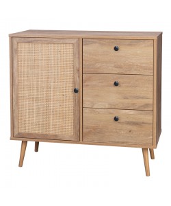 Μπουφές Oslo pakoworld σε sonoma απόχρωση 85x39x79εκ