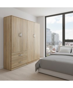 Ντουλάπα τετράφυλλη Lego pakoworld sonoma 160x42x180εκ