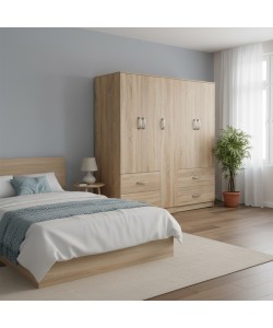 Ντουλάπα πεντάφυλλη Lego pakoworld sonoma 170x42x180εκ