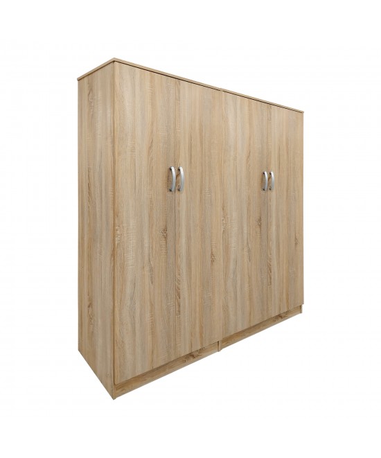 Ντουλάπα τετράφυλλη Lego Ι pakoworld sonoma 160x42x180εκ