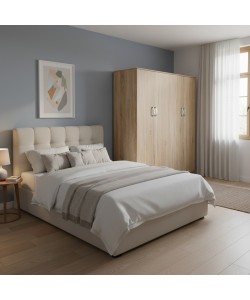 Ντουλάπα τετράφυλλη Lego Ι pakoworld sonoma 160x42x180εκ