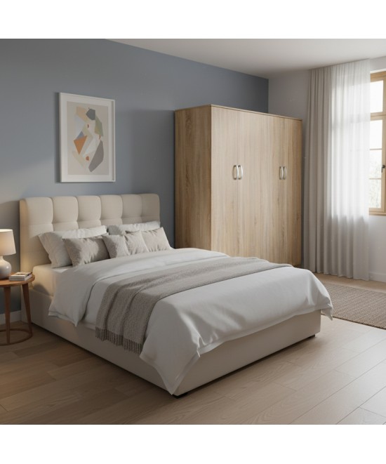 Ντουλάπα τετράφυλλη Lego Ι pakoworld sonoma 160x42x180εκ