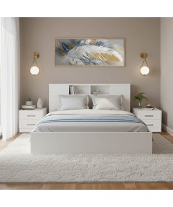 Σετ Κρεβατοκάμαρας Olympus White με Κρεβάτι 140x200εκ Σετ 3τεμ