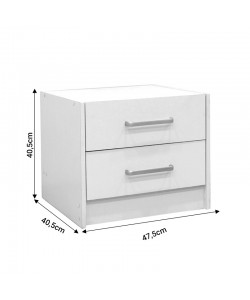 Σετ Κρεβατοκάμαρας Olympus White με Κρεβάτι 140x200εκ Σετ 3τεμ