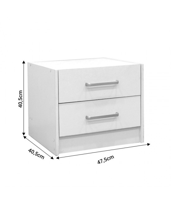 Σετ Κρεβατοκάμαρας Olympus White με Κρεβάτι 140x200εκ Σετ 3τεμ