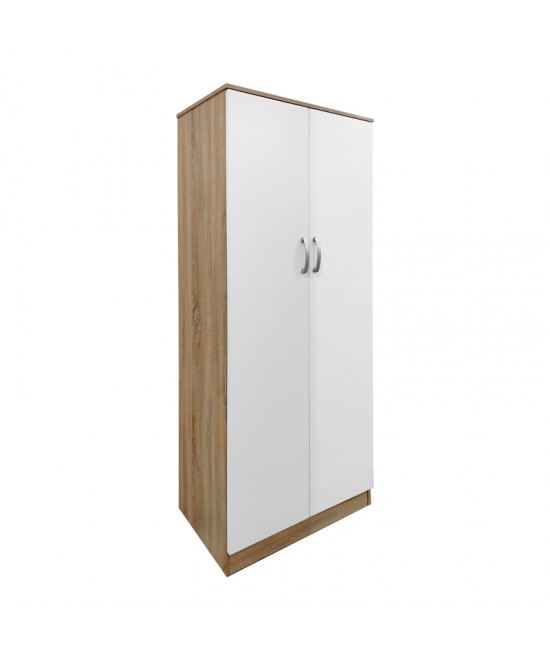 Ντουλάπα τετράφυλλη Lego Ι pakoworld sonoma-λευκό 160x42x180εκ