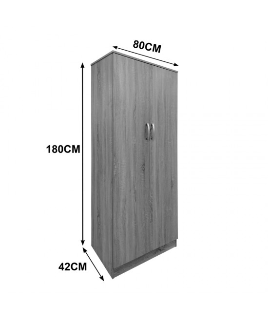 Ντουλάπα τετράφυλλη Lego Ι pakoworld sonoma-λευκό 160x42x180εκ