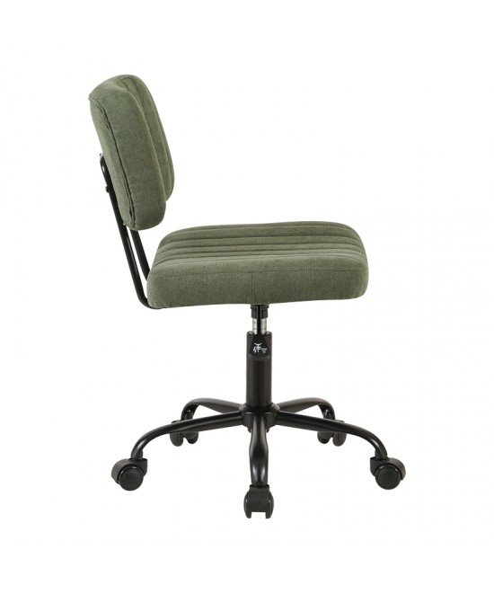 Καρέκλα γραφείου Warra pakoworld ύφασμα λαδί 50x52x76-86εκ