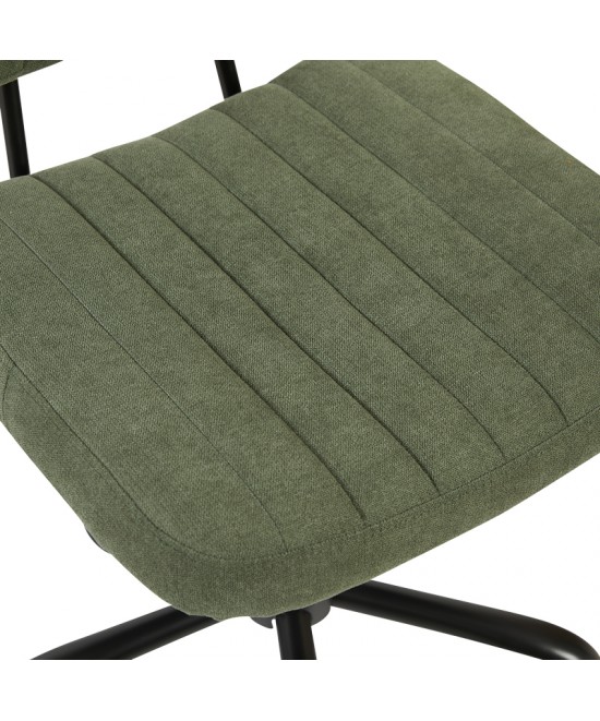 Καρέκλα γραφείου Warra pakoworld ύφασμα λαδί 50x52x76-86εκ