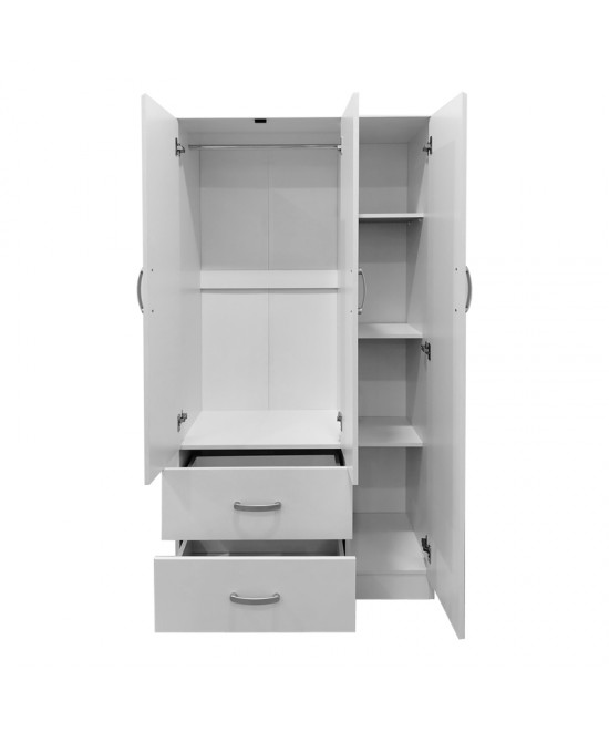 Ντουλάπα πεντάφυλλη με πατάρι Lego I pakoworld λευκή 170x42x240εκ
