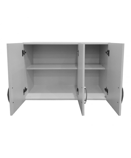 Ντουλάπα πεντάφυλλη με πατάρι Lego I pakoworld λευκή 170x42x240εκ