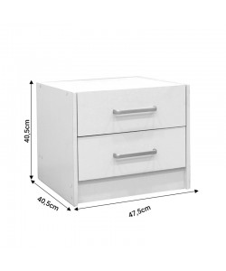 Σετ Κρεβατοκάμαρας Olympus White με Κρεβάτι 140x200εκ Σετ 4τεμ