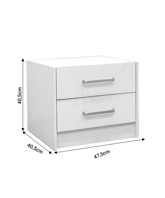 Σετ Κρεβατοκάμαρας Olympus White με Κρεβάτι 140x200εκ Σετ 4τεμ