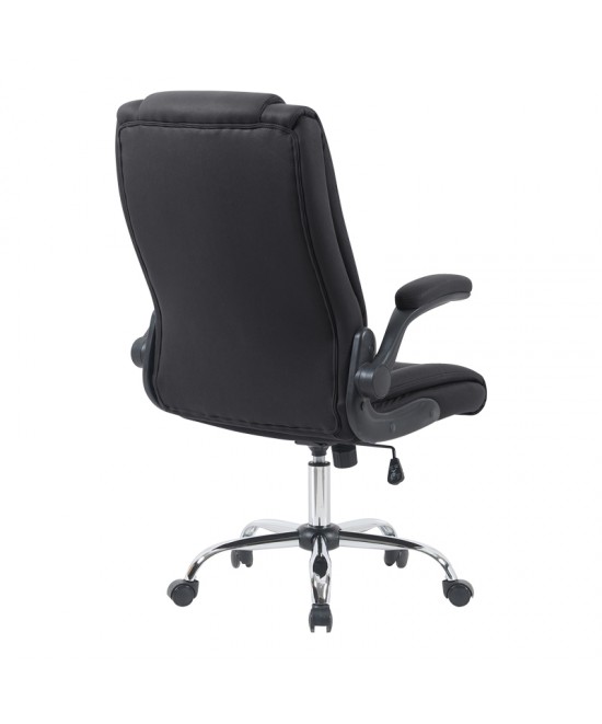 Καρέκλα γραφείου διευθυντη Kesla pakoworld PES μαύρo 65x65x113-121εκ