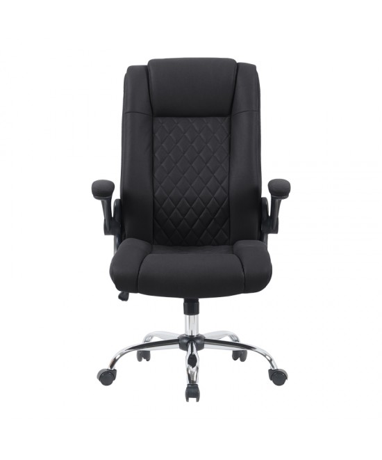 Καρέκλα γραφείου διευθυντη Kesla pakoworld PES μαύρo 65x65x113-121εκ