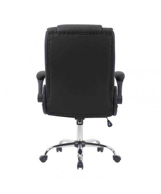 Καρέκλα γραφείου διευθυντη Kesla pakoworld PES μαύρo 65x65x113-121εκ