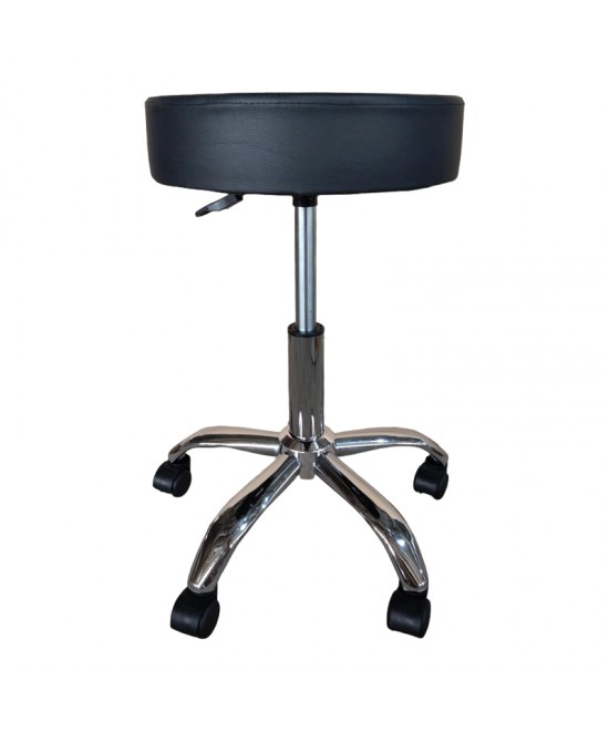 Σκαμπό γραφείου-εργασίας τροχήλατο Tebere pakoworld pu σε μαύρη απόχρωση 35x35x45-57εκ