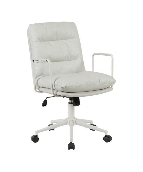 Καρέκλα γραφείου διευθυντη Kreno pakoworld PES γκρι 56x67x89-97εκ