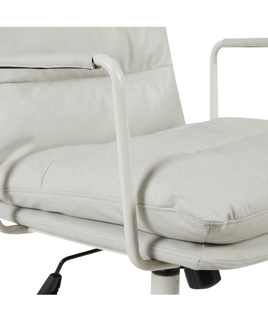 Καρέκλα γραφείου διευθυντη Kreno pakoworld PES γκρι 56x67x89-97εκ