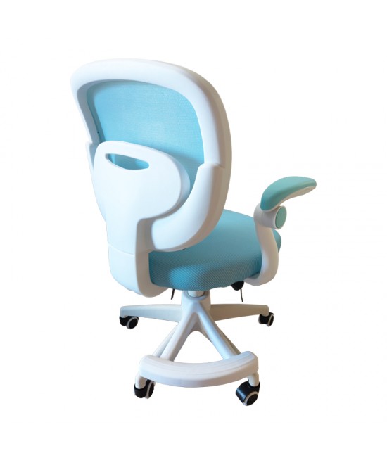 Καρέκλα γραφείου παδική Bernu pakoworld ύφασμα mesh σε σιελ απόχρωση 47x56x80-90εκ