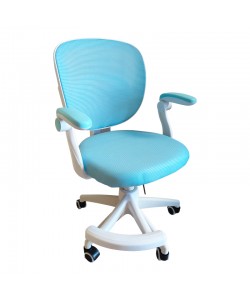 Καρέκλα γραφείου παδική Bernu pakoworld ύφασμα mesh σε σιελ απόχρωση 47x56x80-90εκ