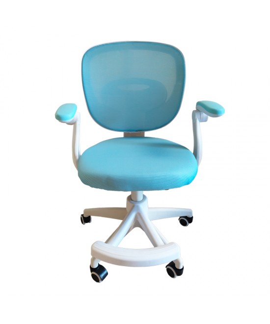 Καρέκλα γραφείου παδική Bernu pakoworld ύφασμα mesh σε σιελ απόχρωση 47x56x80-90εκ