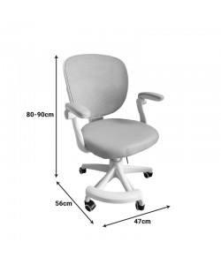 Καρέκλα γραφείου παδική Bernu pakoworld ύφασμα mesh σε σιελ απόχρωση 47x56x80-90εκ