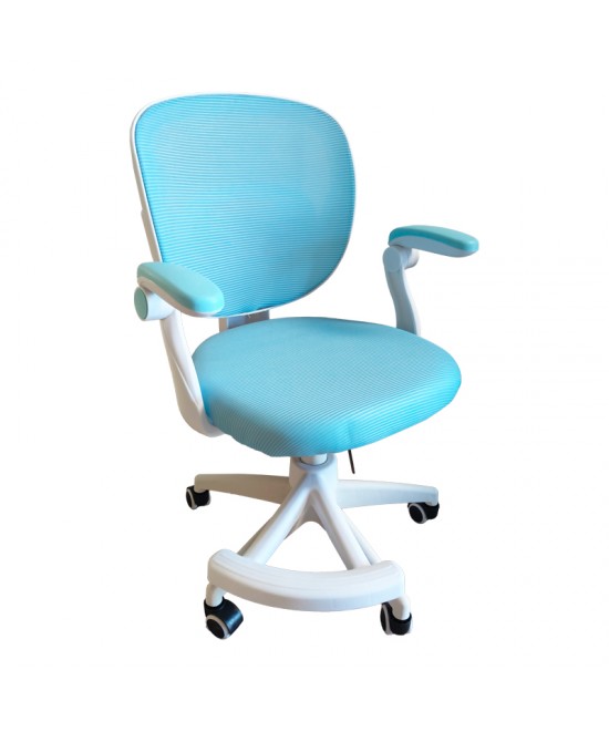 Καρέκλα γραφείου παδική Bernu pakoworld ύφασμα mesh σε σιελ απόχρωση 47x56x80-90εκ