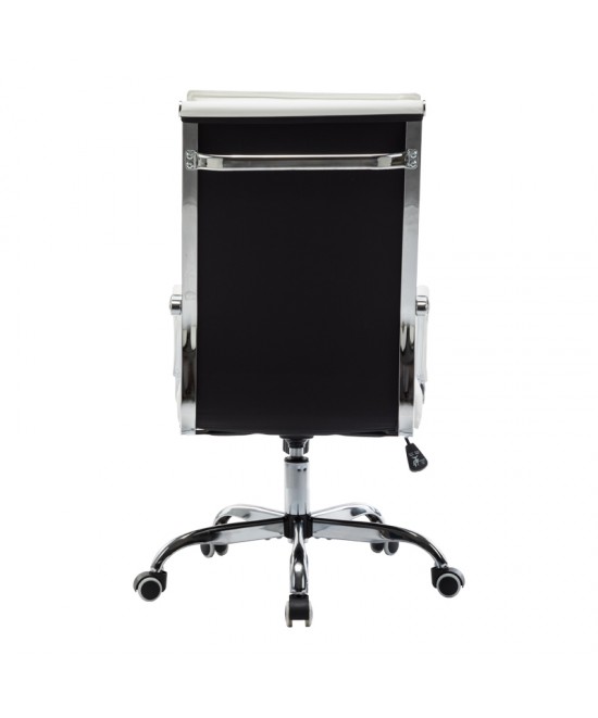 Καρέκλα γραφείου διευθυντη Mavel pakoworld PU λευκό 55x62x100-110εκ