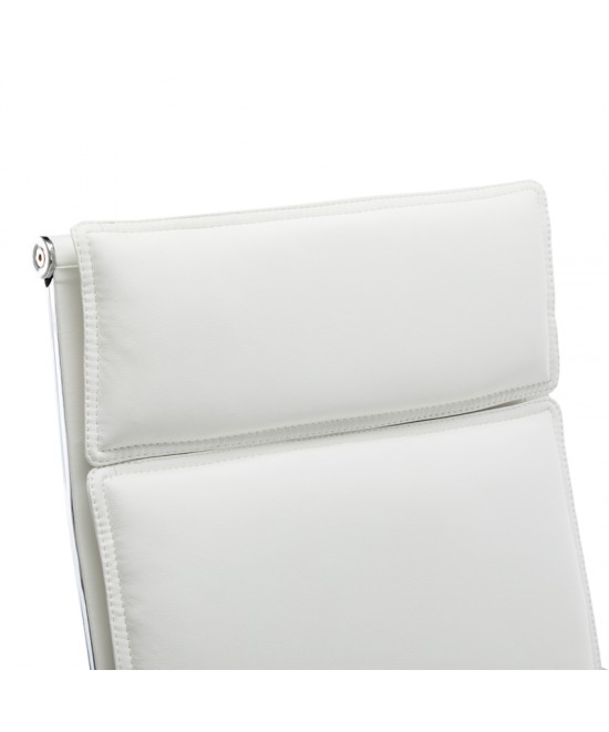 Καρέκλα γραφείου διευθυντη Mavel pakoworld PU λευκό 55x62x100-110εκ