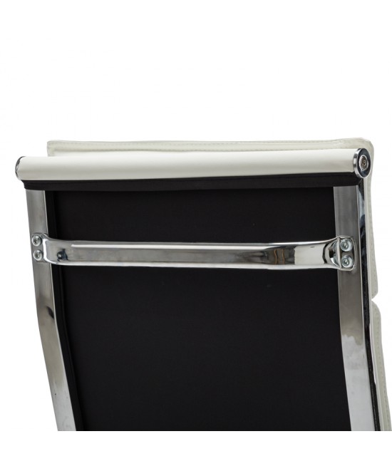 Καρέκλα γραφείου διευθυντη Mavel pakoworld PU λευκό 55x62x100-110εκ