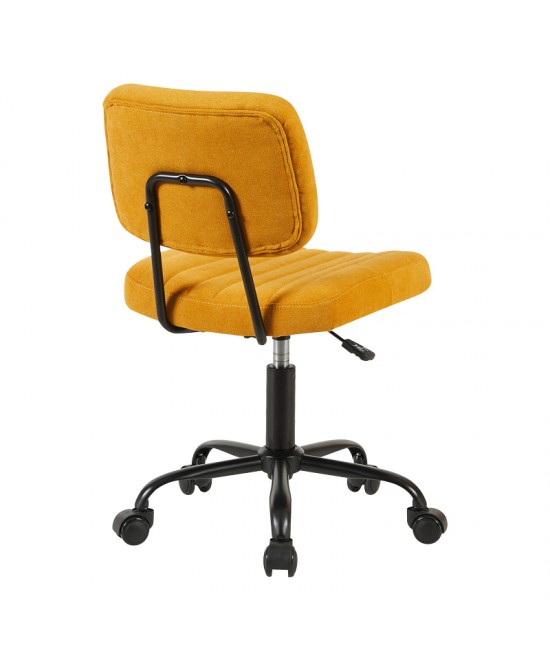 Καρέκλα γραφείου Warra pakoworld ύφασμα κίτρινο 50x52x76-86εκ