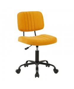 Καρέκλα γραφείου Warra pakoworld ύφασμα κίτρινο 50x52x76-86εκ