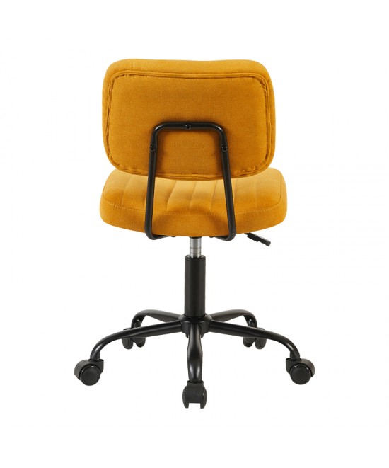 Καρέκλα γραφείου Warra pakoworld ύφασμα κίτρινο 50x52x76-86εκ