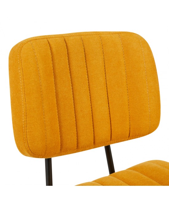 Καρέκλα γραφείου Warra pakoworld ύφασμα κίτρινο 50x52x76-86εκ