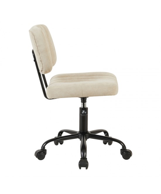 Καρέκλα γραφείου Warra pakoworld ύφασμα μπεζ 50x52x76-86εκ