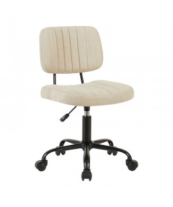 Καρέκλα γραφείου Warra pakoworld ύφασμα μπεζ 50x52x76-86εκ