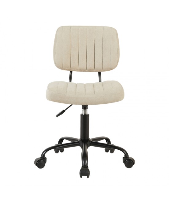 Καρέκλα γραφείου Warra pakoworld ύφασμα μπεζ 50x52x76-86εκ