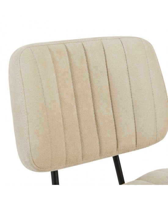 Καρέκλα γραφείου Warra pakoworld ύφασμα μπεζ 50x52x76-86εκ