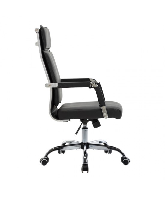 Καρέκλα γραφείου διευθυντη Mavel pakoworld PU μαύρo 55x62x100-110εκ