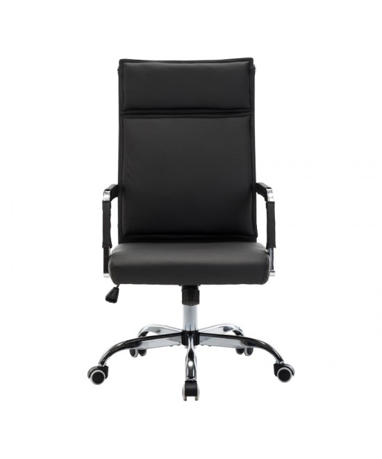 Καρέκλα γραφείου διευθυντη Mavel pakoworld PU μαύρo 55x62x100-110εκ